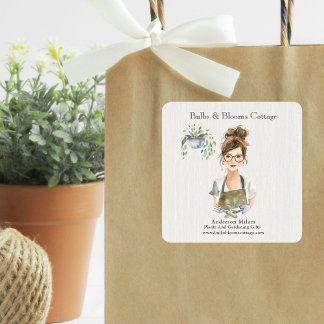 Personalized Botanical Products Business Square Sticker