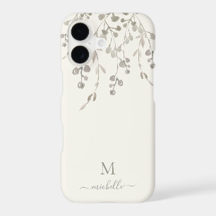 Personalized Botanical Watercolor Monogram Ivory