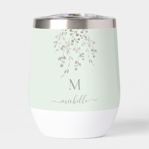 Personalized Botanical Watercolor Monogram Sage