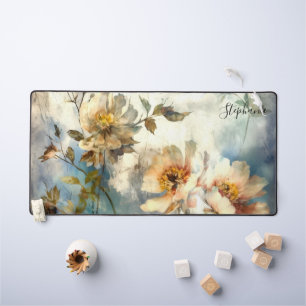 Personalized Botanical Workspace Desk Mat