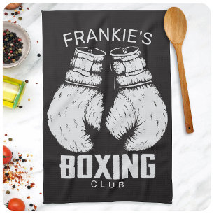 Personalized Boxing Club Boxer Gym Fighter Gloves Tea Towel