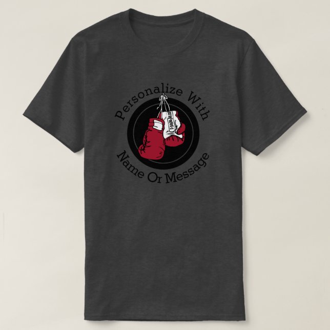 PERSONALIZED Boxing Gloves T-Shirt (Design Front)