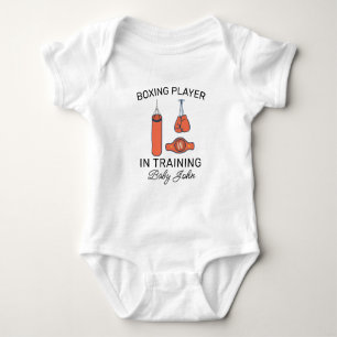 Personalized Boxing Name - Box Player in Training Baby Bodysuit