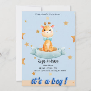 PERSONALIZED BOY BABY SHOWER INVITATION