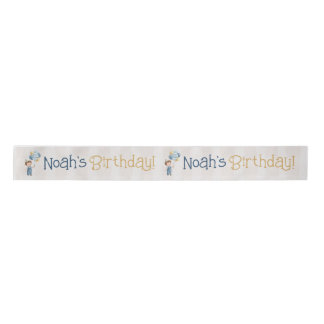 Personalized Boy Birthday Party Satin Ribbon