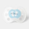 Personalized boy pacifier with baby footprints