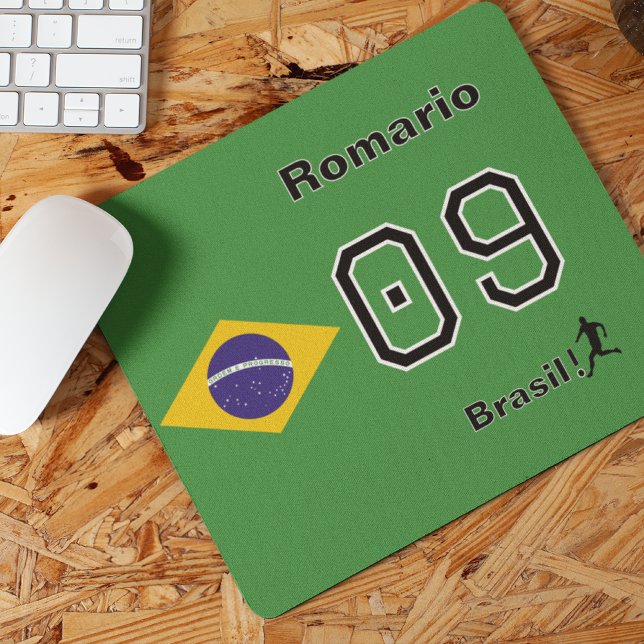 Personalized Brasil Soccer Fan Desk Accessory Mouse Mat (Creator Uploaded)