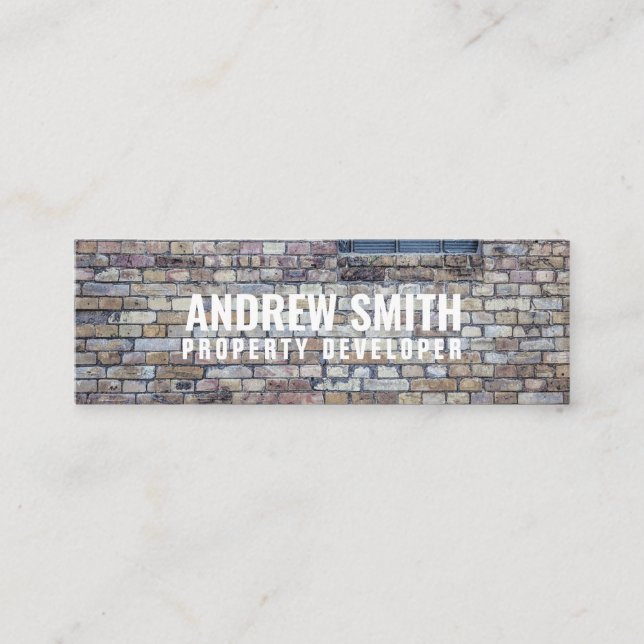 Personalized "Brick Housing" Twitter Mini Business Card (Front)