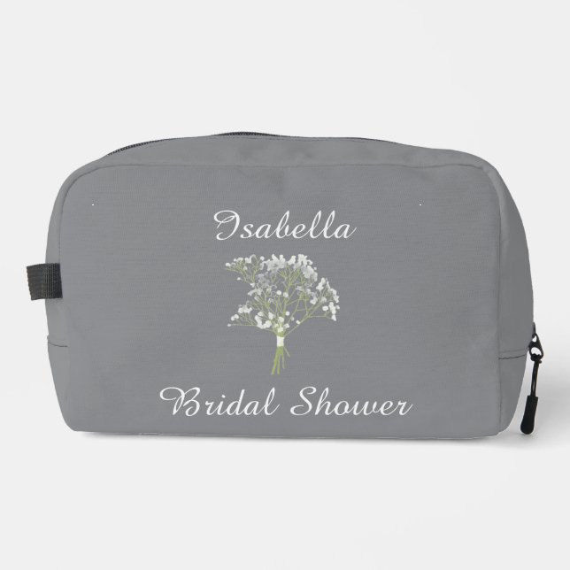 Personalized Bridal Shower, Floral Wedding Gift Dopp Kit (Front)