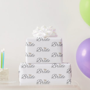 Personalized Bride To Be Elegant Bridal Party Wrapping Paper