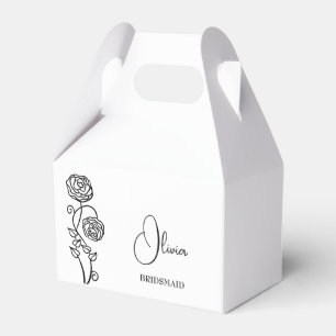 Personalized Bridesmaid Groomsmen Magnetic Closure Favour Box