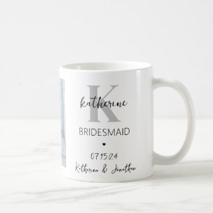 Personalized Bridesmaid Photo Wedding Gift Coffee Mug