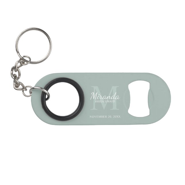 Personalized Bridesmaid's Monogram and Name (Front (Horizontal))