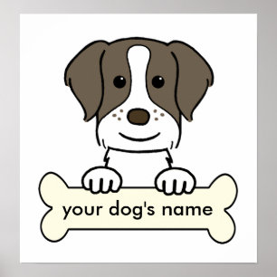 Personalized Brittany Spaniel Poster