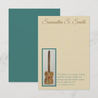 Personalized Broom - St. Martin de Porres Notecard