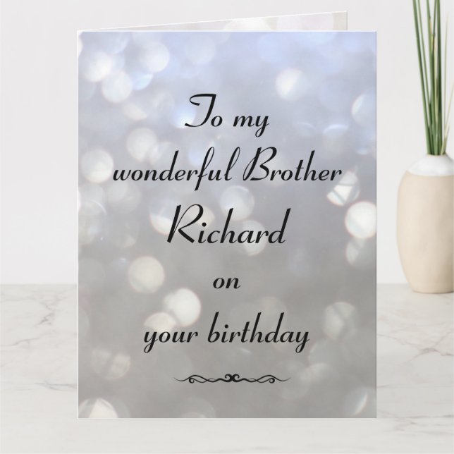 Personalized Brother Birthday Card (Front)