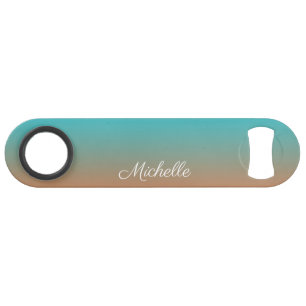 Personalized brown and blue ombre