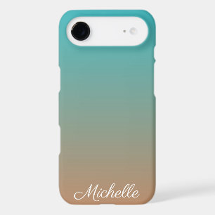 Personalized brown and blue ombre