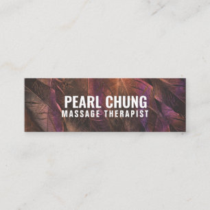Personalized "Brown Feathers" Social Media Mini Business Card