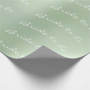 Personalized Brush Bride to be Mint Green Wrapping Paper
