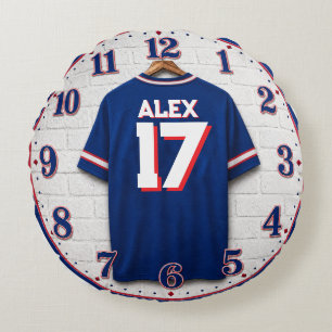 Personalized Buffalo Football Jersey Round Cushion