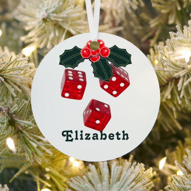 Personalized Bunco Gifts Metal Tree Decoration (Insitu)