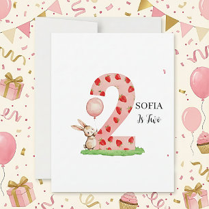 Personalized Bunny 2nd Birthday Card My Daughter