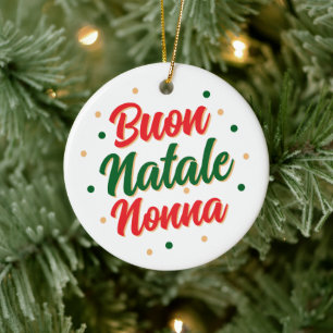 Personalized Buon Natale Nonna Ceramic Tree Decoration