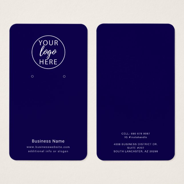 Personalized Business Branding & Info Display Card (Front & Back)