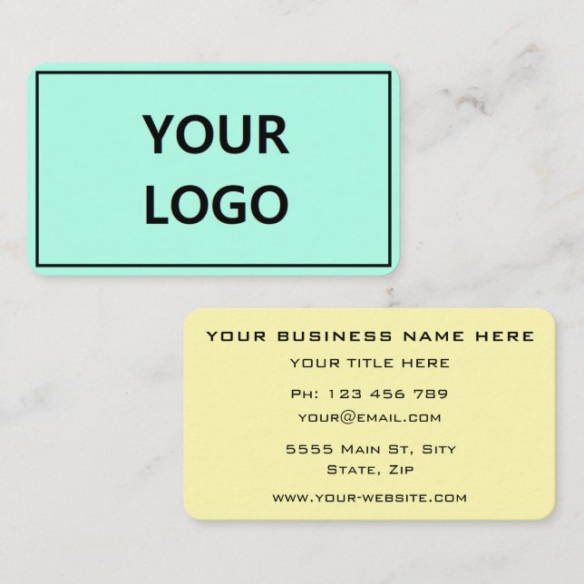 Personalized Business Card with Logo Your Colors (Front/Back)