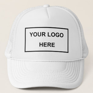 Personalized Business Logo Brand White Trucker Hat