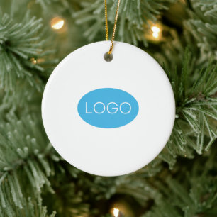 Personalized Business Logo Christmas Ceramic Tree Decoration