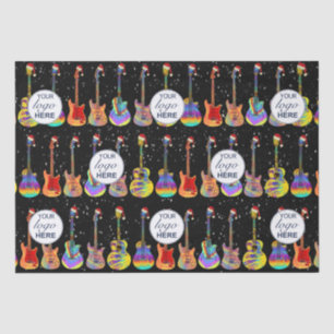Personalized Business Logo Guitar Christmas Tissue Paper