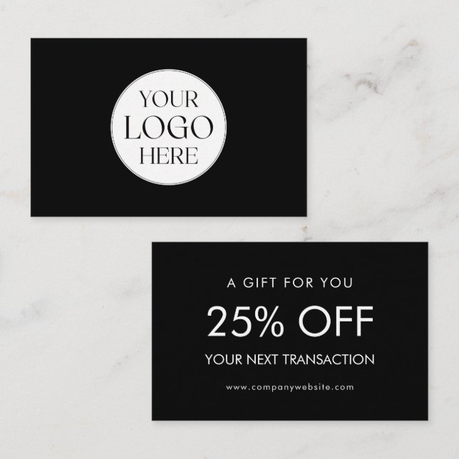 Personalized Business Logo Simple Discount Card (Front/Back)