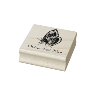 Personalized Butterfly #3 Rubber Stamp