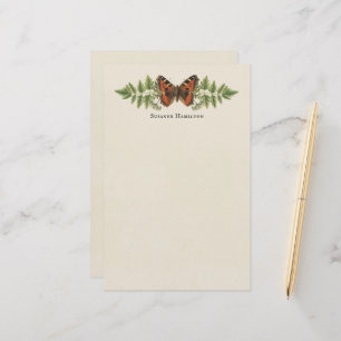 Personalized Butterfly Botanical Vintage Custom   Stationery
