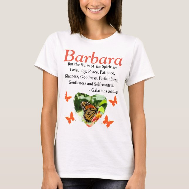 PERSONALIZED BUTTERFLY GALATIANS 5 T SHIRT (Front)