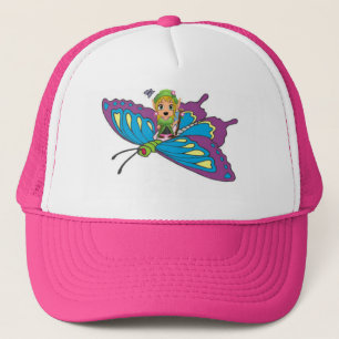Personalized Butterfly Girl Trucker Hat
