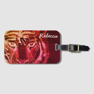 Personalized by name Tiger Design Luggage Tag