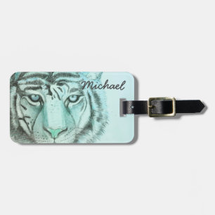 Personalized by name Tiger Design Luggage Tag