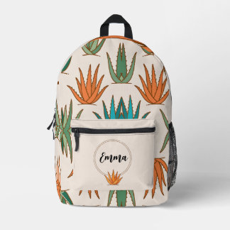 Personalized Cactus School Backpack with Name