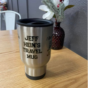 PERSONALIZED Caffeine Diesel And Jesus Grunge Travel Mug