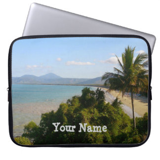 Personalized Cairns Beach laptop sleeve