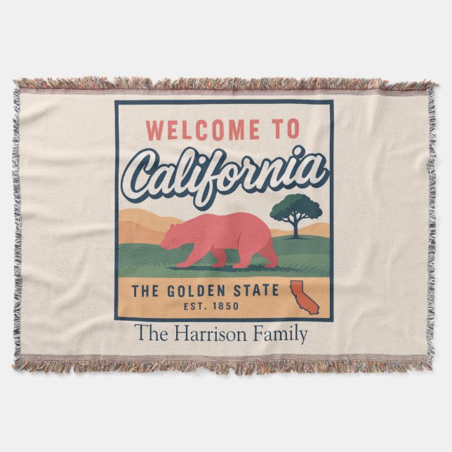 Personalized California Throw Blanket (Front)