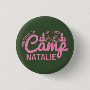 Personalized Camp Bachelorette Party Bridesmaids 3 Cm Round Badge