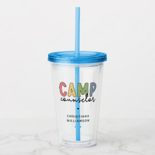 Personalized Camp Counselor Gifts Acrylic Tumbler