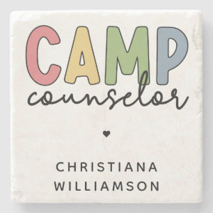 Personalized Camp Counselor Gifts Stone Coaster