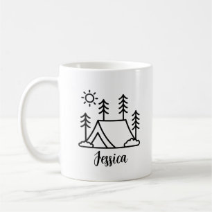 Personalized camp mug, personalized campfire mug, coffee mug