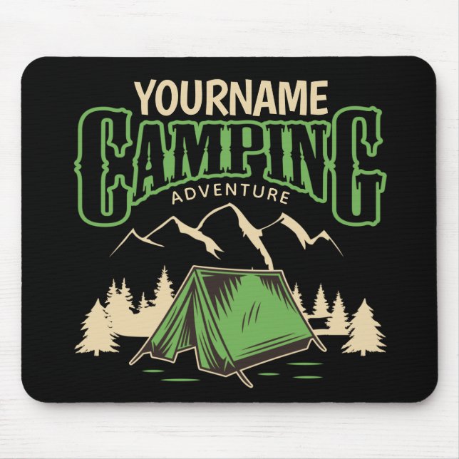 Personalized Camping Family Camp Trip Adventure  Mouse Mat (Front)