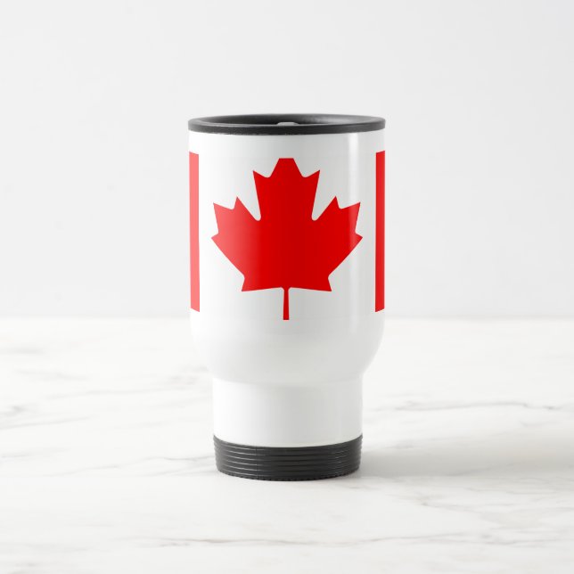 Personalized Canada Flag | Custom Name Canada Day Travel Mug (Center)